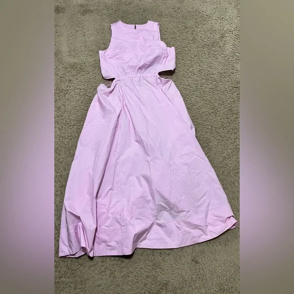 BANANA REPUBLIC COTTON POPLIN CUT-OUT MIDI DRESS - Picture 2 of 10